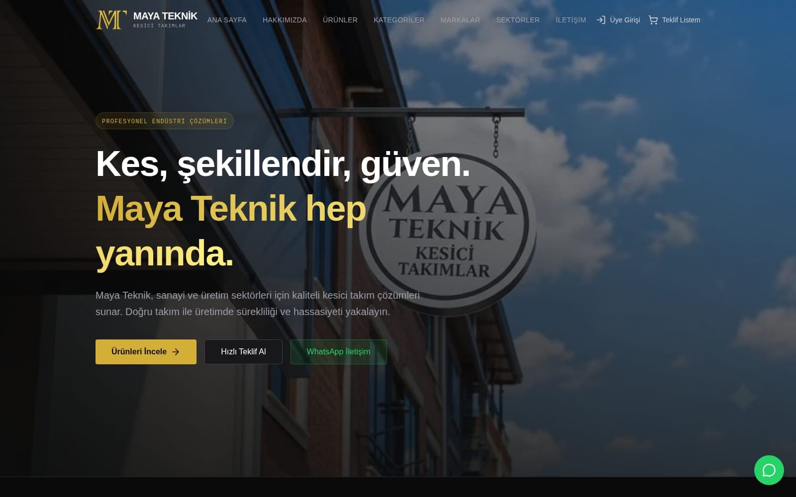 Maya Teknik web tasarım projesi ekran görüntüsü