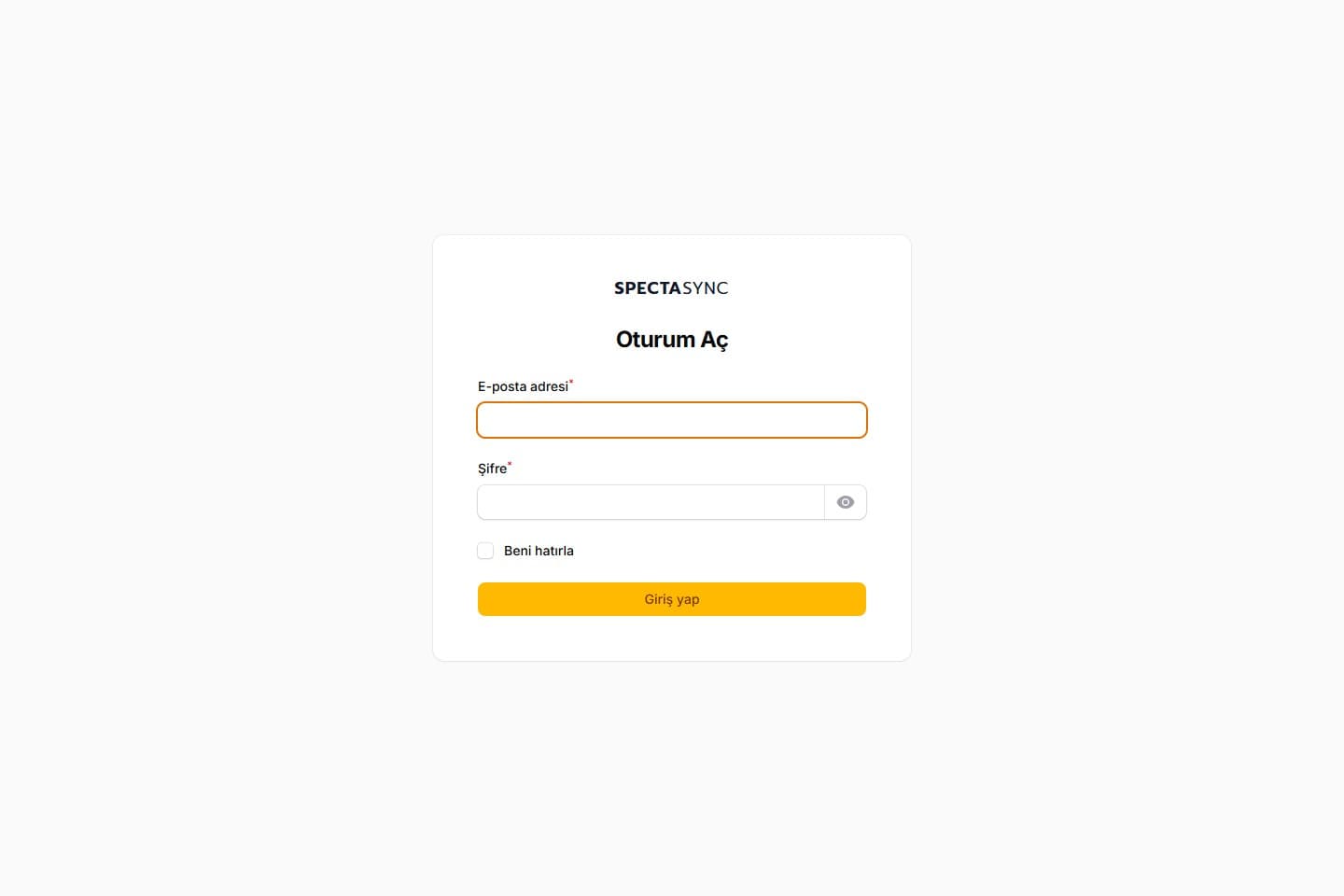 Sync Entegrasyon web sitesi görünümü